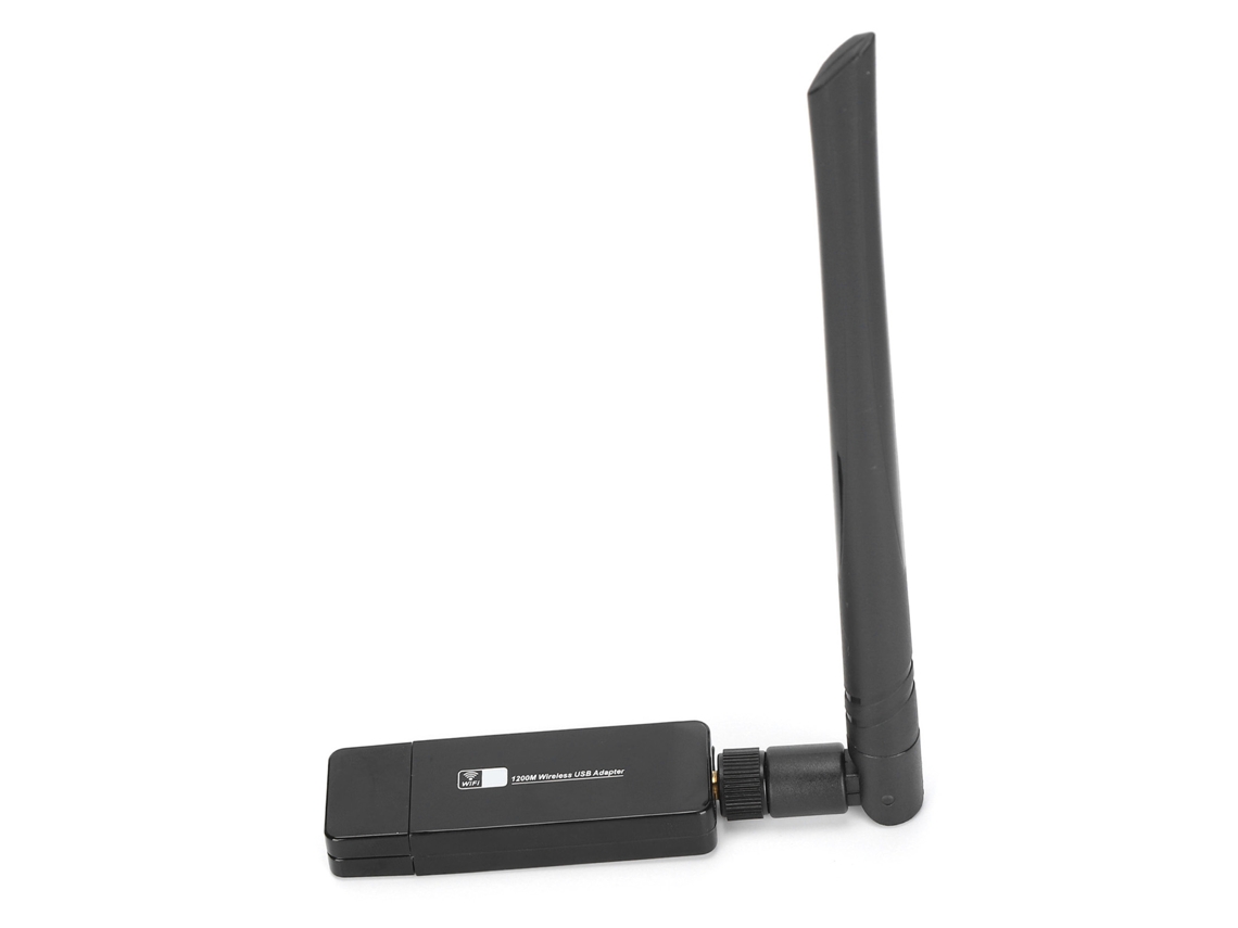 Adaptador de Rede USB Wireless Bluetooth Dualband 5G 1200m com Antena para Laptop Desktop
