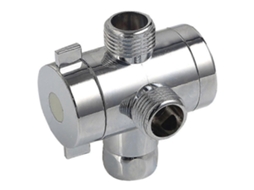 Válvula desviadora de ducha, 3 vías, con conector y mezclador de agua, plata | S/MARCA