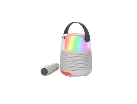 MOBILITY ON BOARD Altifalante Bluetooth Luminoso Ks-80 com Modo de Karaoke e Microfone de Mudança de Voz Cinzento