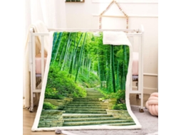 Manta Estampa de Paisagem Floresta D em Microfibra 130x150cm