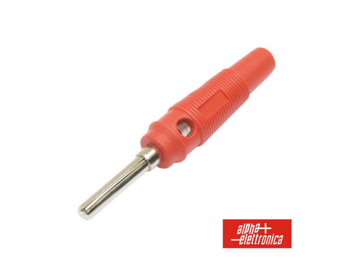 Ficha Banana 4mm Vermelha