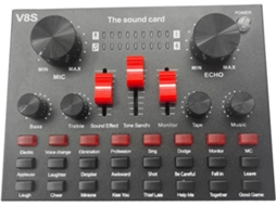 Microfone Usb Recarregável V8s com Mixer Externo para Karaokê e Interface de 3,5 Mm SFUSHOS