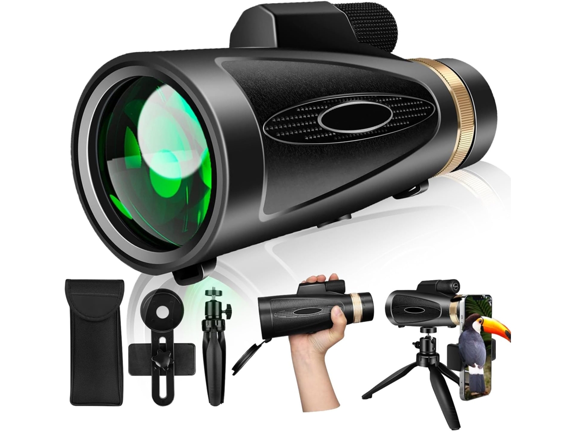 Monóculo 80x100 Com Adaptador Para Telemóvel E Tripé