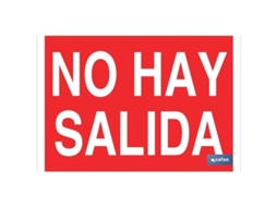 Señal luminiscente 210x148mm. no hay salida