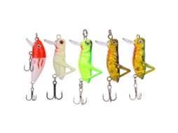 Kit 5 Iscas Artificiais Peixe Grilo Universal