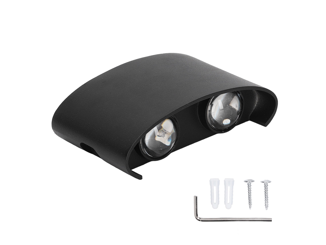Rebe-lâmpada De Parede Led Impermeável Moderna Sconce Interior Exterior Decoração 90-265v 4w Preto Luz Quente