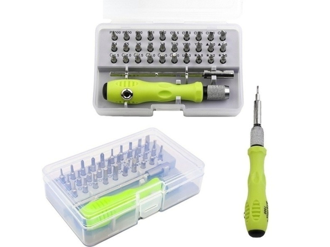 Conjunto De 32 Chaves De Fenda De Precisão Com Mini Pontas Magnéticas Para Reparos Aquaforge