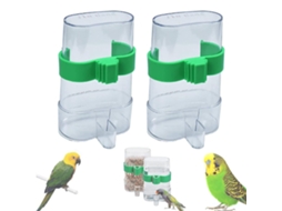 Omni kit de 2 Bebedouros para Jaulas, Dispensadores de Água e Comida, Estações de Alimentação para Aves Pequenas