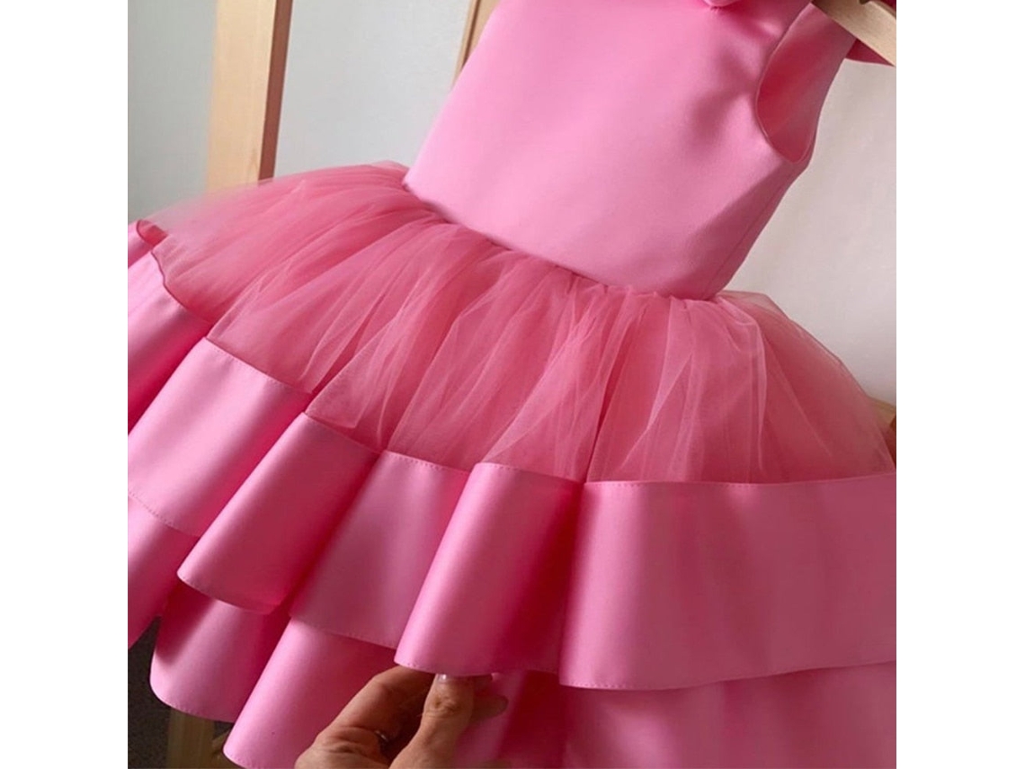 Vestido Infantil Princesa Laçinho Flores