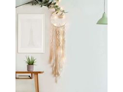 Apanhador de sonhos lunar tecido à mão, tapeçaria boêmia para decoração de quartos e casamentos.