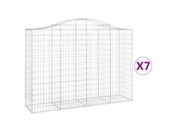 Gabion Basket, Gabion Baskets Vidaxl Prateado Ferro (200 X 50 X 140/160 Cm)