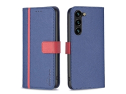 Capa De Celular Em Couro Com Textura Cruzada, Na Cor Correspondente À Samsung Galaxy S23+ 5g Bf13.