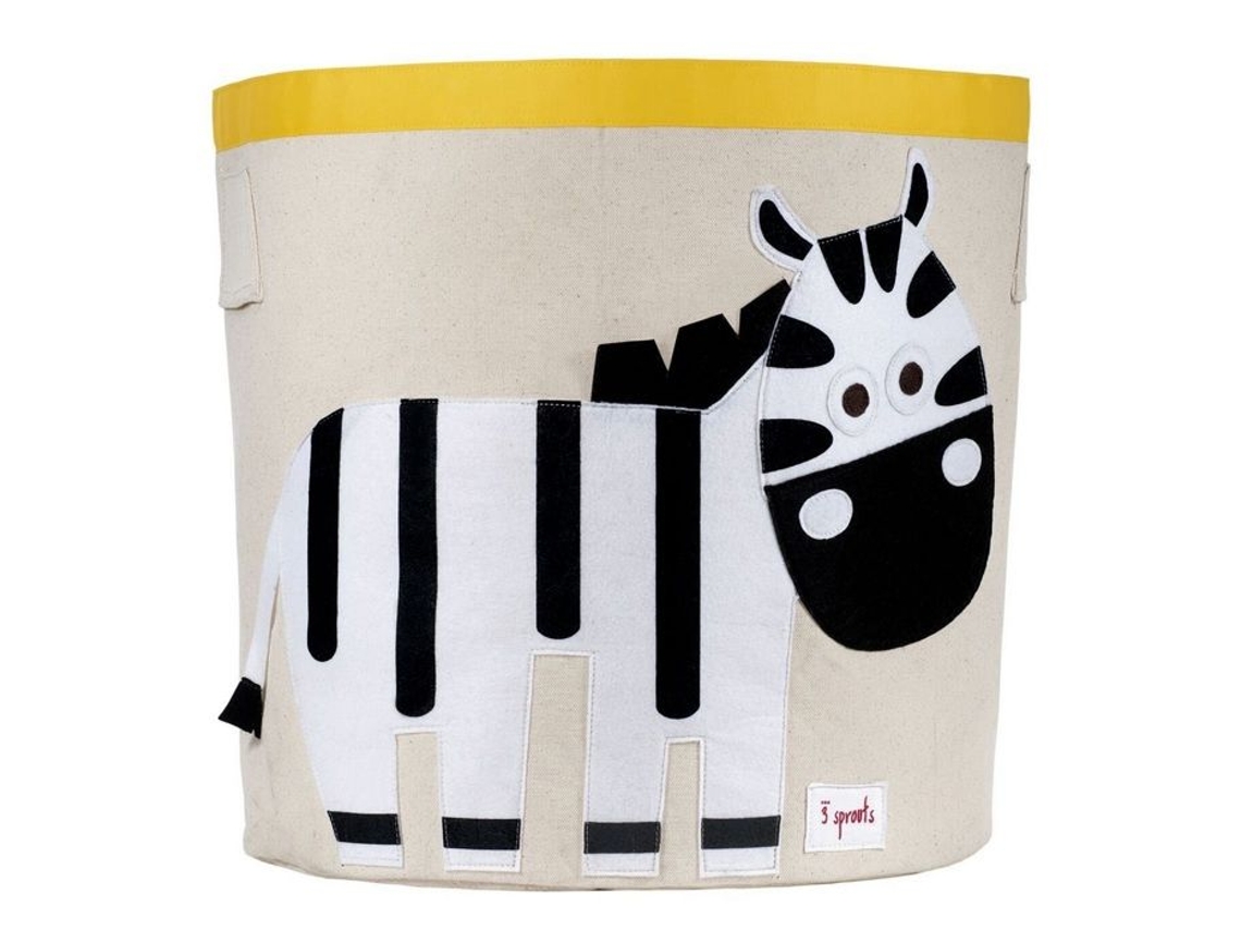 Bolsa Para Brinquedos Zebra - Tecido Branco