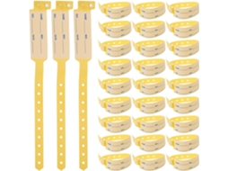 Conjunto de 100 pulseiras de identificação médica gravadas para pacientes em áreas rurais, lares de idosos e casas de repouso.