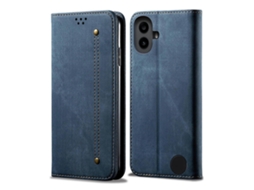 Capa De Couro Estilo Casual Com Textura De Jeans Para Celular Cmf 1