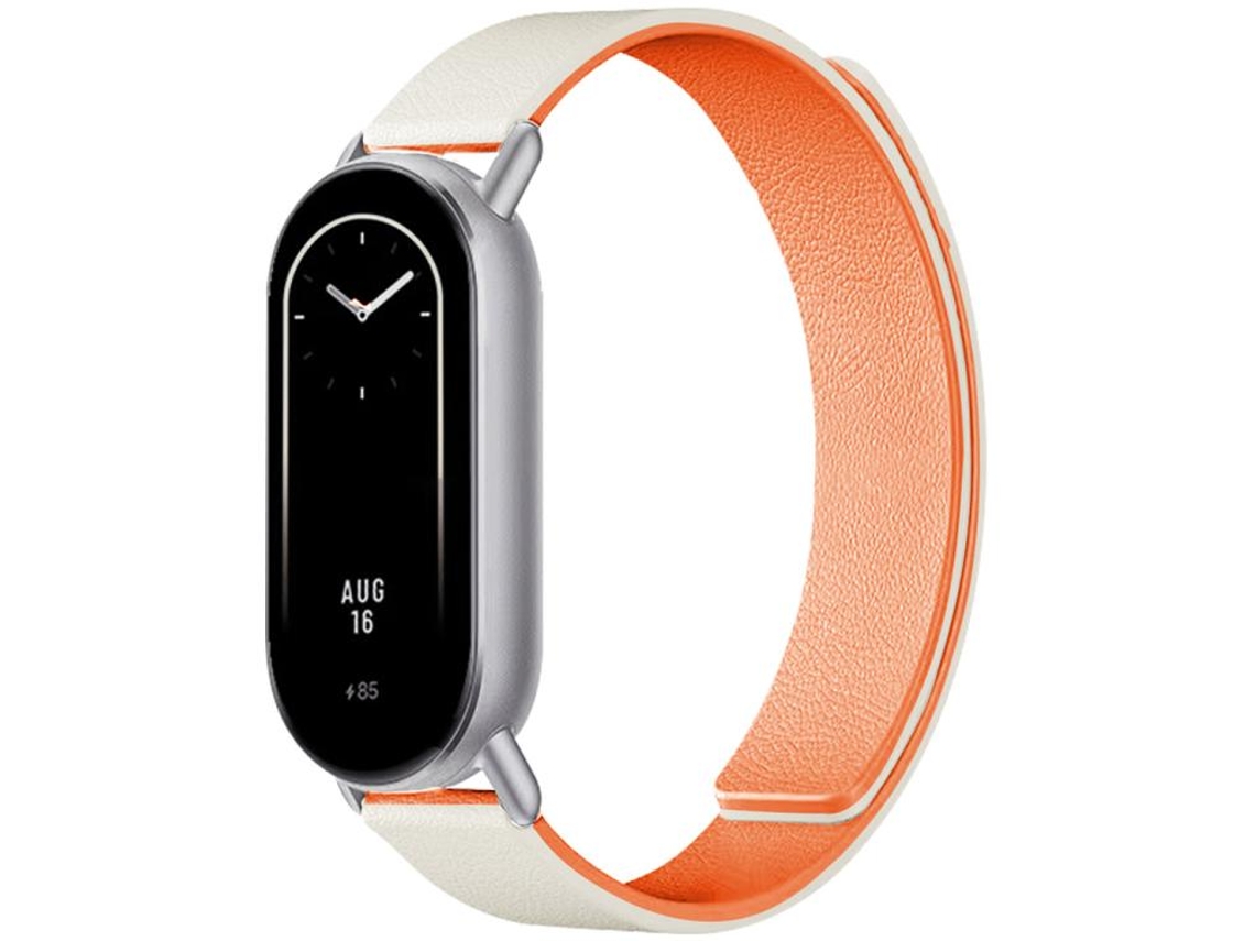 Bracelete para Xiaomi Smart Band 10/9/8 XIAOMOYU em silicone macio com textura de lichia laranja starlight