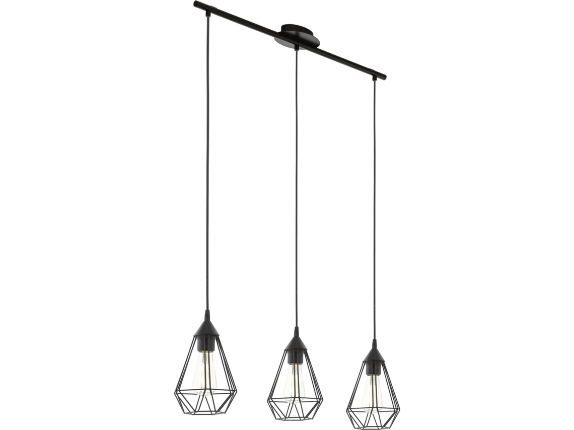 Candeeiro Suspenso EGLO 790 Tarbes (Preto - E27 - 3 x 180 W - Aço)