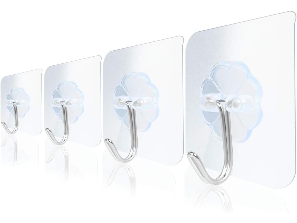 14 Peças Ganchos Transparentes Ganchos Autoadesivos Multi BRILVIBERA