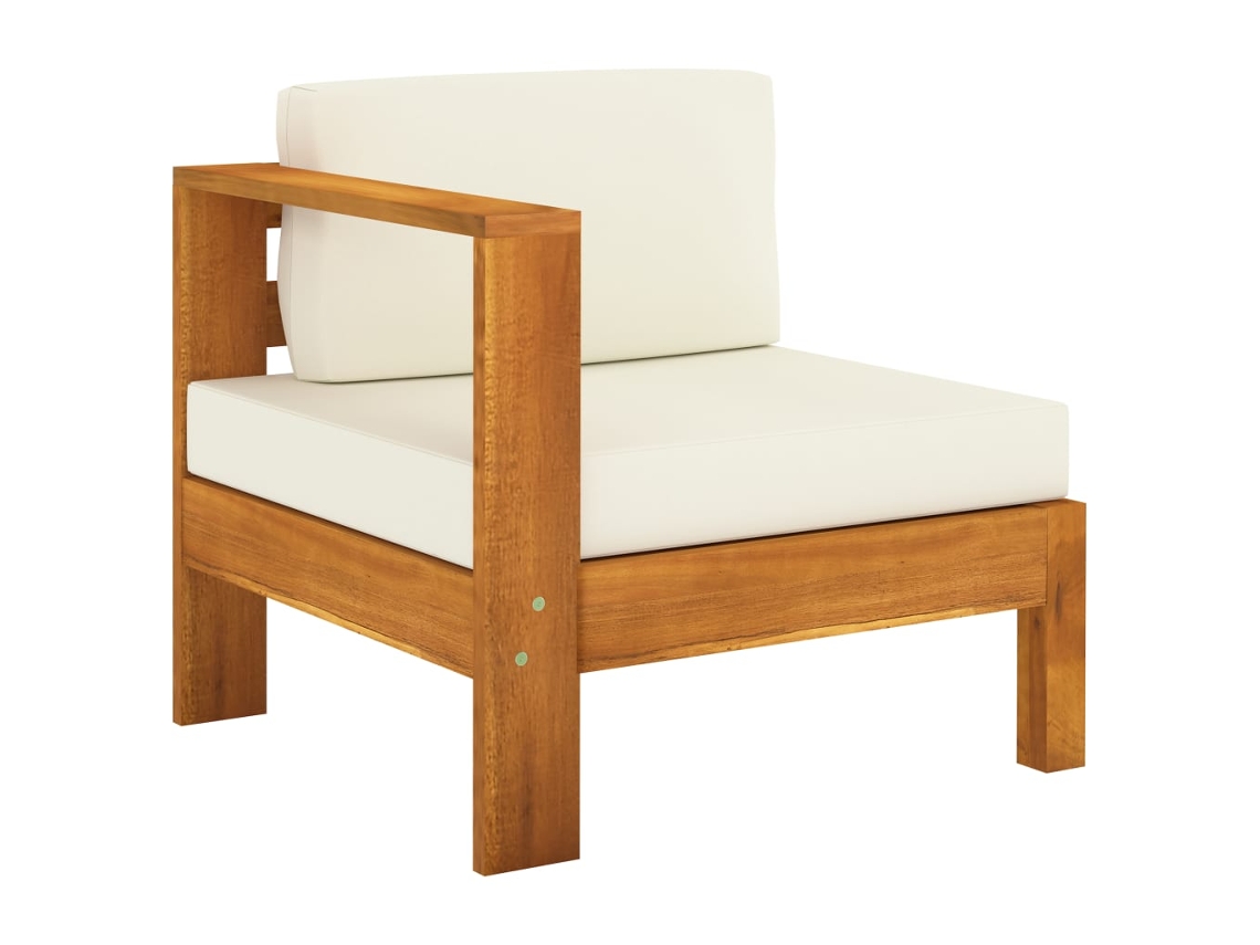 Sofã¡ De Centro Com 1 Apoio De Braã§os Acã¡cia Maciã§a Branco Nata Dkd Home Decor