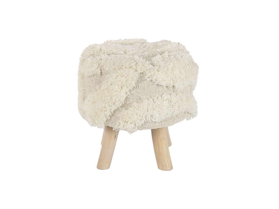 Repousa Pés Home Esprit Bege Boho 40 X 40 X 40 Cm