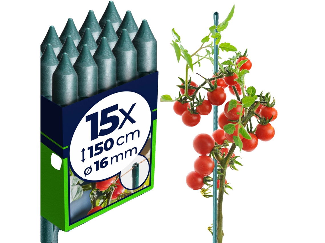 Suporte Para Plantas, Aço Revestido, 150 Cm De Comprimento, 15 Peças, Adequado Para Vários Tipos De Plantas, Design Robusto