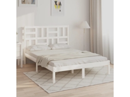 Vidaxl Estrutura De Cama 160x200 Cm Madeira Maciça Branco