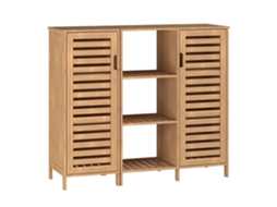 Armário Lateral Hakseri Com 2 Portas Bambu 87x99x33 Cm Natural [EN.CASA]