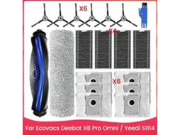 Conjunto De 19 Peças Com Escova, Saco De Pó E Filtro Para Aspirador De Pó Ecovacs Deebot X8 Pro Omni E Yeedi S1 4. Peças De Reposição._ozo