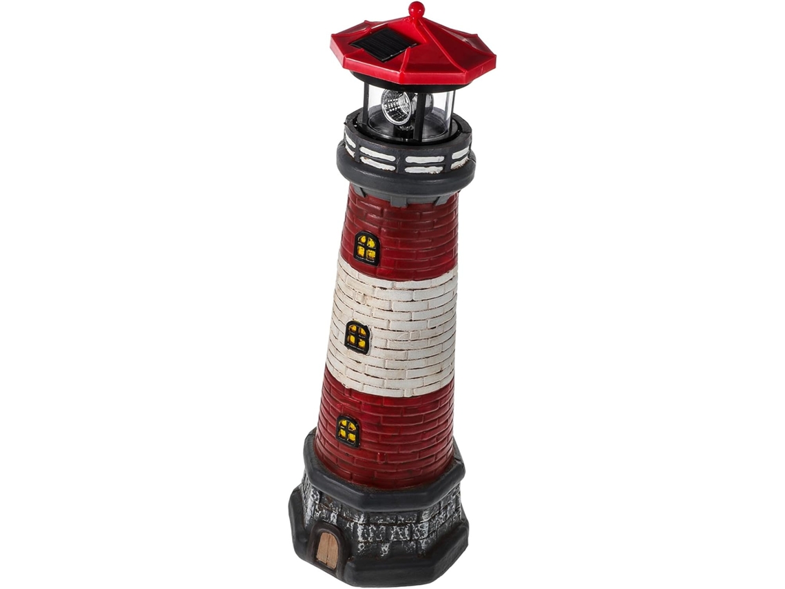 Estátua De Farol De Resina Movida A Energia Solar, Durável E À Prova Dágua, Para Decoração De Jardi Gokoco