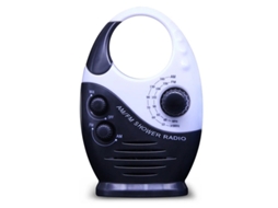 Mini Rádio Am/fm em Prova d'Água com Caixa de Som Portátil BESTVITE (preto/branco)