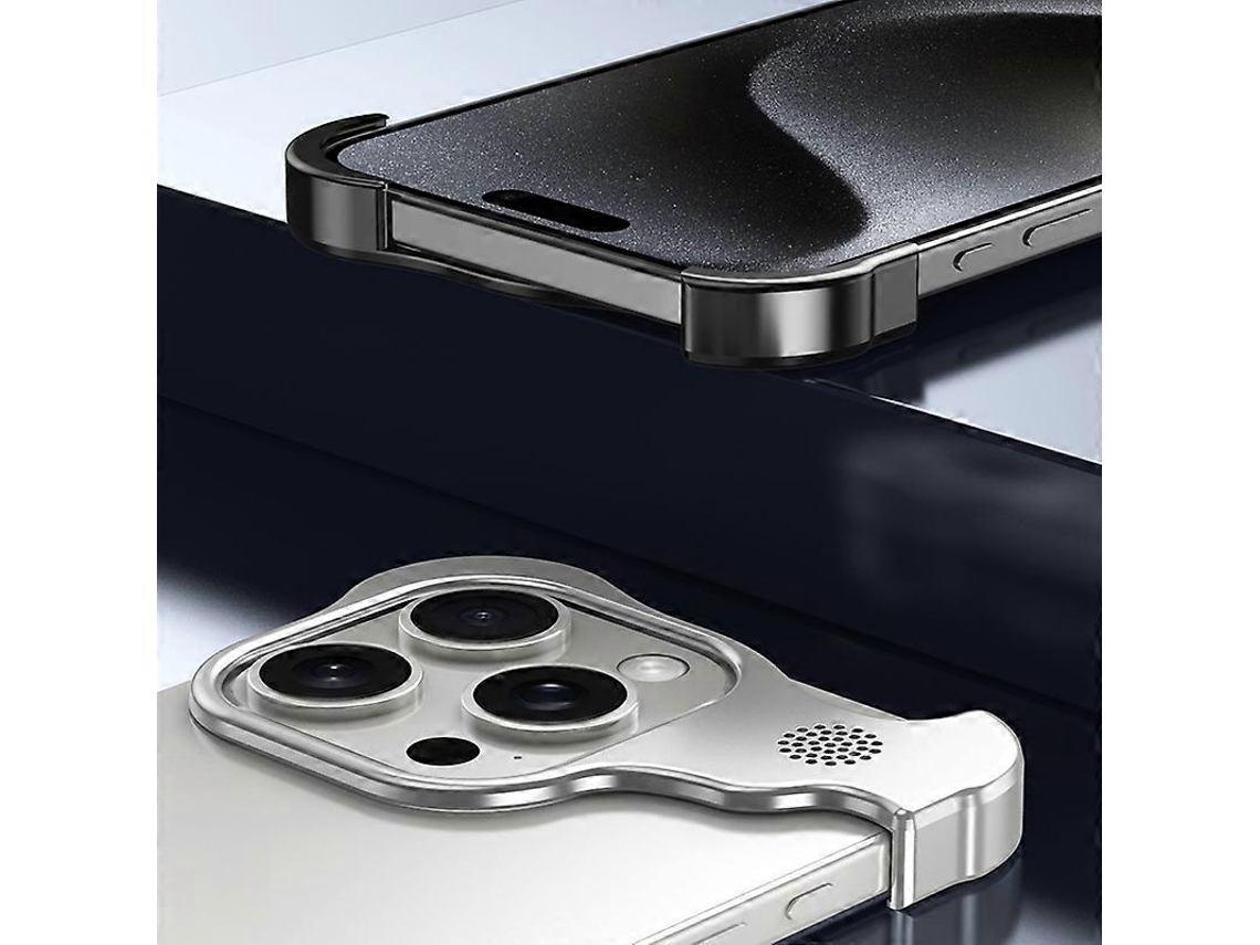 Capa Protetora De Metal Com Aromaterapia Para Iphone 15 Pro Com Proteção De Canto
