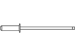 Rebite Cego Flor CHEMITOOL Din 7337A 4X12 Alumínio/Aço