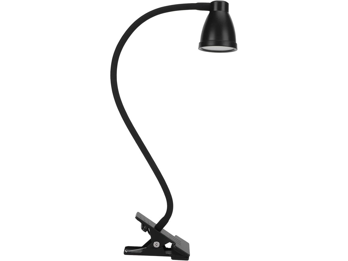 Luminária De Leitura Aramox Com Clipe, Luminária De Mesa Em Abs E Metal Com Haste Flexível 360°, 24 Leds, 3 Modos De Cor