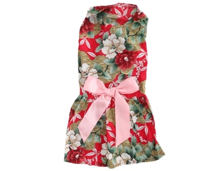 Vestidos De Verão Para Cachorrinha, Roupas Femininas Sem Mangas Com Laço Nas Costas, Em Poliéster, Tamanhos S, Verde E Vermelho, Da Xzd300