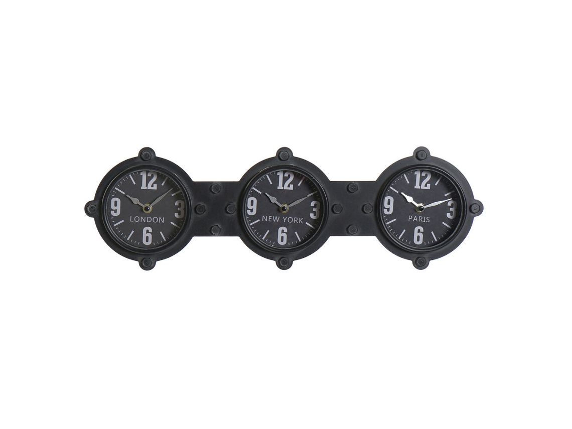 Relógio DKD HOME DECOR Preto (Vidro - 58 x 6.5 x 18 cm)