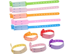 Pacote Com 100 Pulseiras De Identificação Médica Para Adultos E Idosos, Descartáveis, De Plástico, Resistentes À Água E