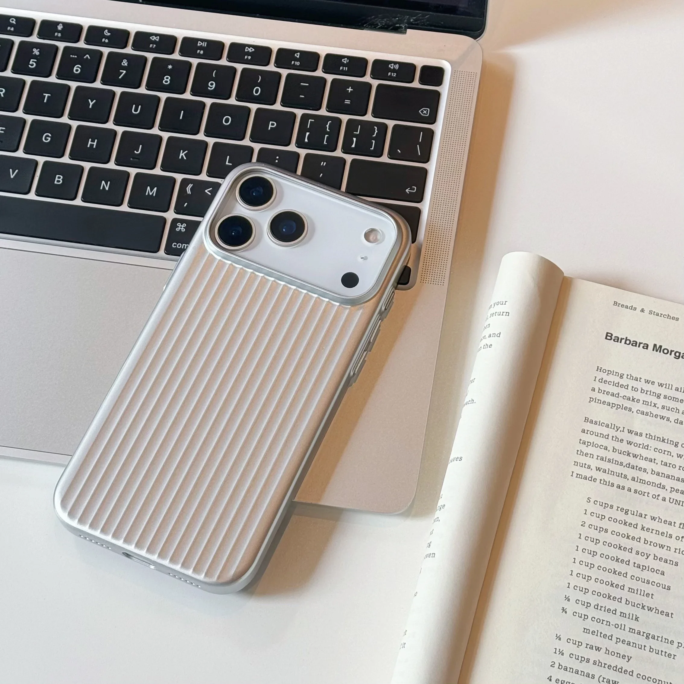 (prateado, Iphone 17) Capa Magnética Clássica Listrada Para Celular