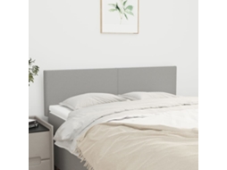 Cabecero 2 piezas Tela 72x5x78/88 cm Gris Claro