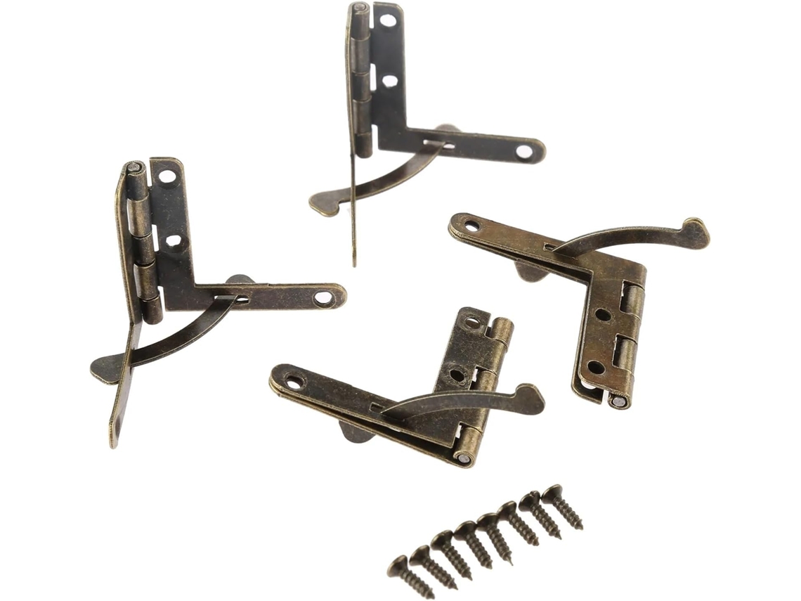 Conjunto De 12 Dobradiças Para Móveis, 33x 30mm, Para Tampa De Caixa Vinho Ou Joias, Com Mola De Suporte 90 Graus, Em