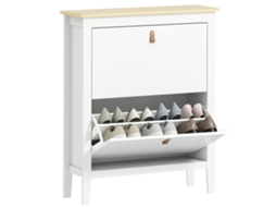 Sapateiro estreito com 2 compartimentos S/MARCA 80x24x95,5 cm Branco