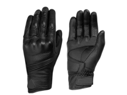 Luvas De Couro Inteiro Antiderrapantes Para Moto Dirigir Clima Frio Preto M