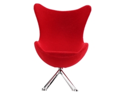 Silla Miniatura Sofá Flock Mini Modelo Mueble Decoración Accesorio Casa Muñecas 1:12 Vermelho