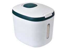 Nova Line caixa de Armazenamento de Arroz Plástico 5kg Vedação Dupla Resistente Verde Acessório de Cozinha