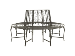 Vidaxl Banco De Jardim Para Árvore 160 Cm Aço