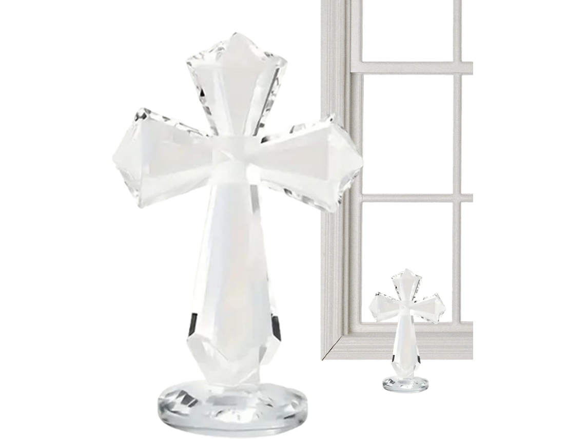 Estatueta Com Design Facetado De 360° | Estátua Cristã Decorativa Para Mesa