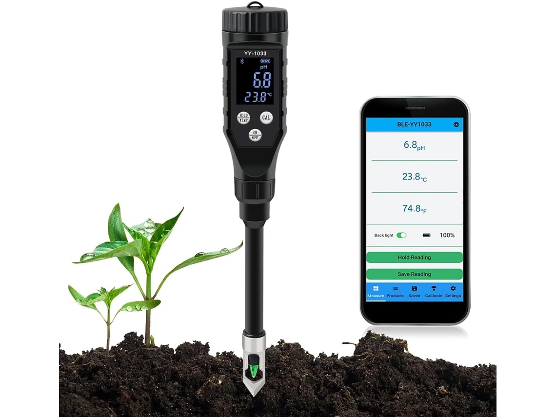 Medidor De Ph Digital Para Solo E Água, Kit Teste Do Plantas Interior, Gramados, Jardins, Estufas, Quintais