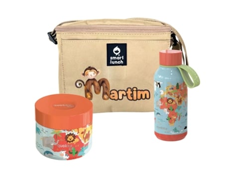 Set Escolar Lancheira Personalizável Termo E Garrafa De Inox Smartlunch