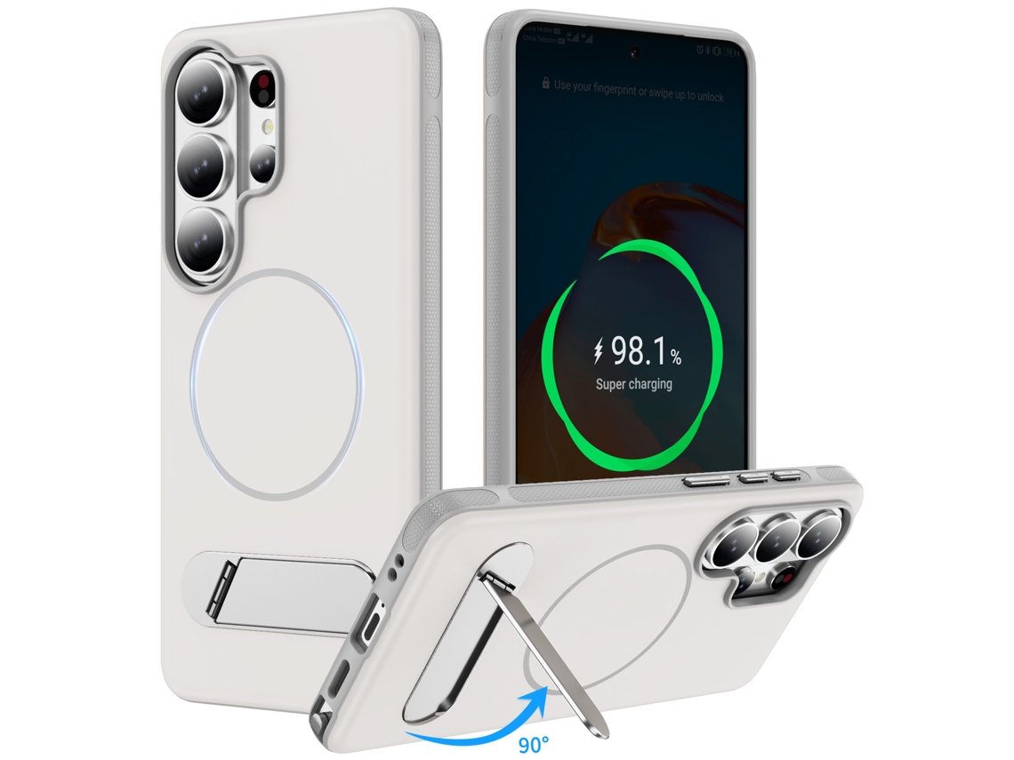 Capa Magnética Para Celular Samsung Com Suporte E Proteção Contra Quedas.shan Gongbai, S25plus/s24plus