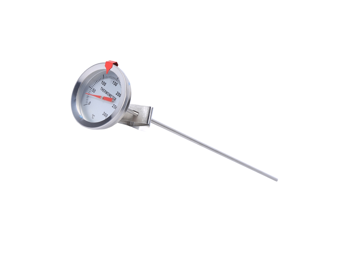 Termômetro de Cozinha Aço Inoxidável com 30 Cm Comprimento e Clipe, Ideal para Alimentos, Carnes, Cerveja Artesanal Chaleiras Vin AQUAFORGE