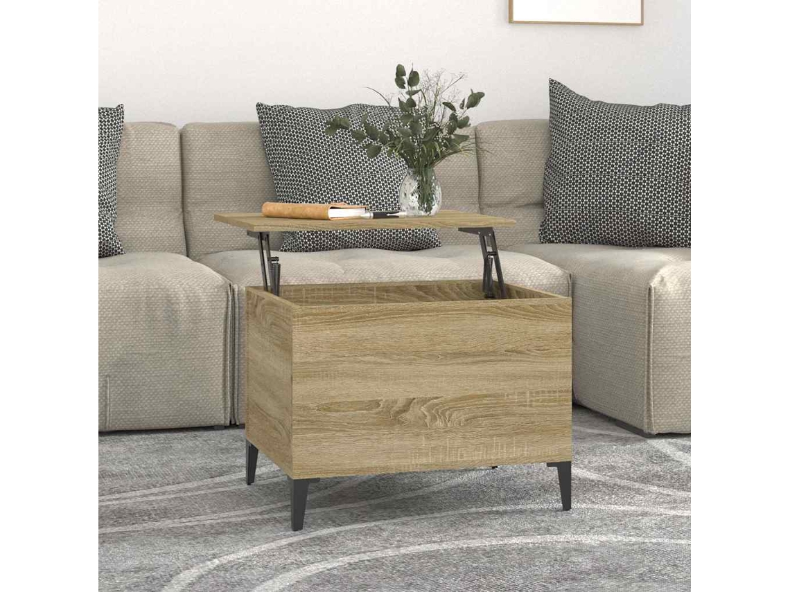 Vidaxl Mesa De Centro 60x44,5x45 Cm Derivados Madeira Carvalho Sonoma